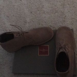 Tan suede ankle boots